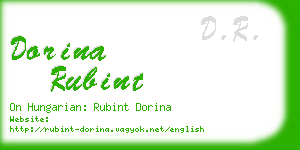 dorina rubint business card